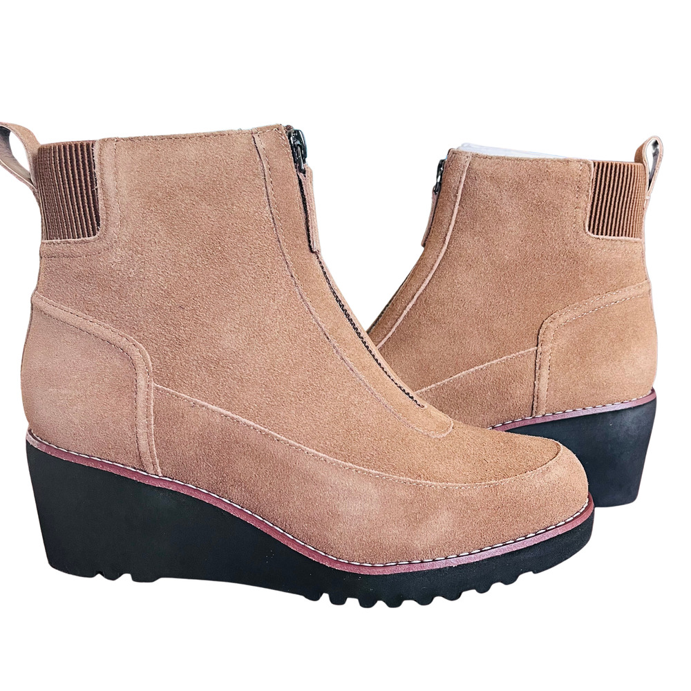 NEW Sanctuary Women’s Ever Wedge Bootie in Bourbon (Tan) Size 6.5M